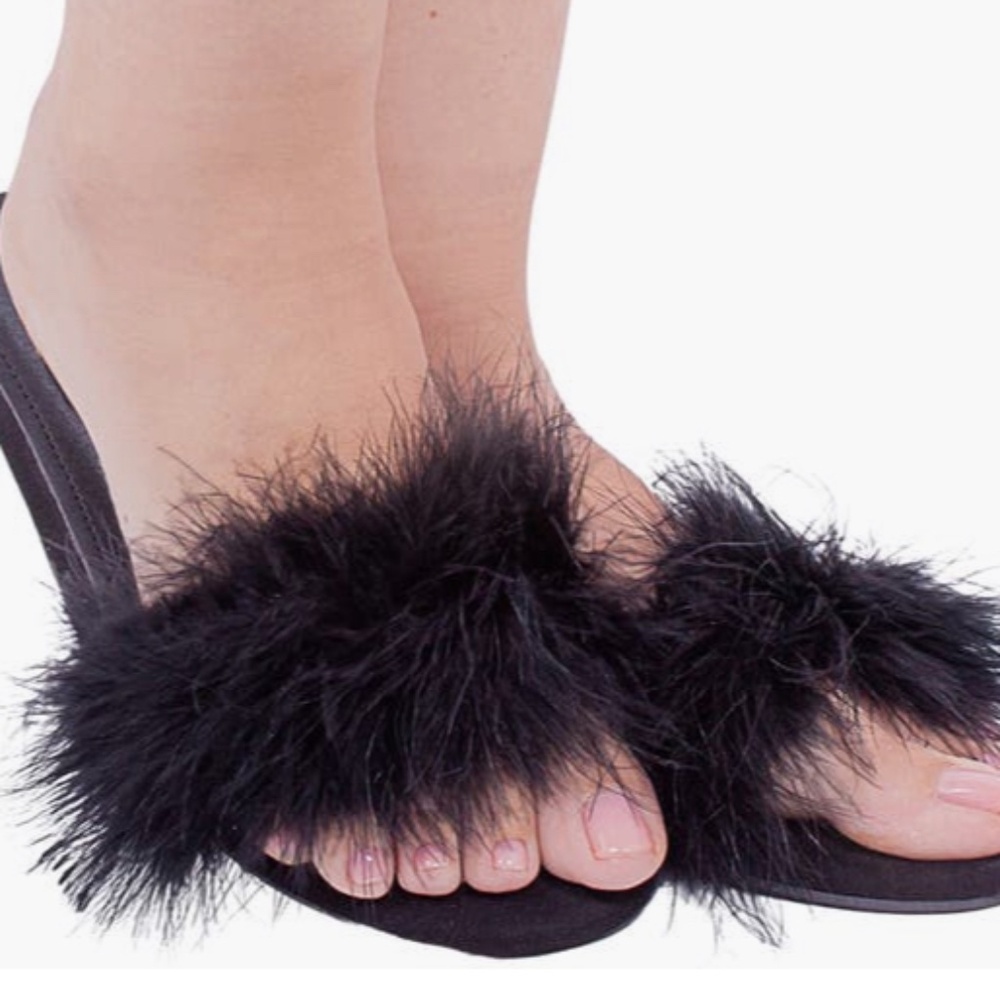 Feather Boudoir Slippers